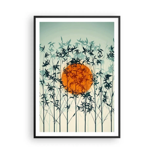Poster în ramă neagră - Soarele japonez - 70x100 cm