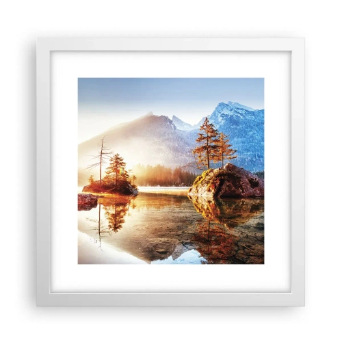 Poster în ramă albă - Natura într-o nouă lumină - 30x30 cm