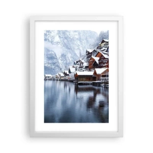 Poster în ramă albă - În decor de iarnă - 30x40 cm
