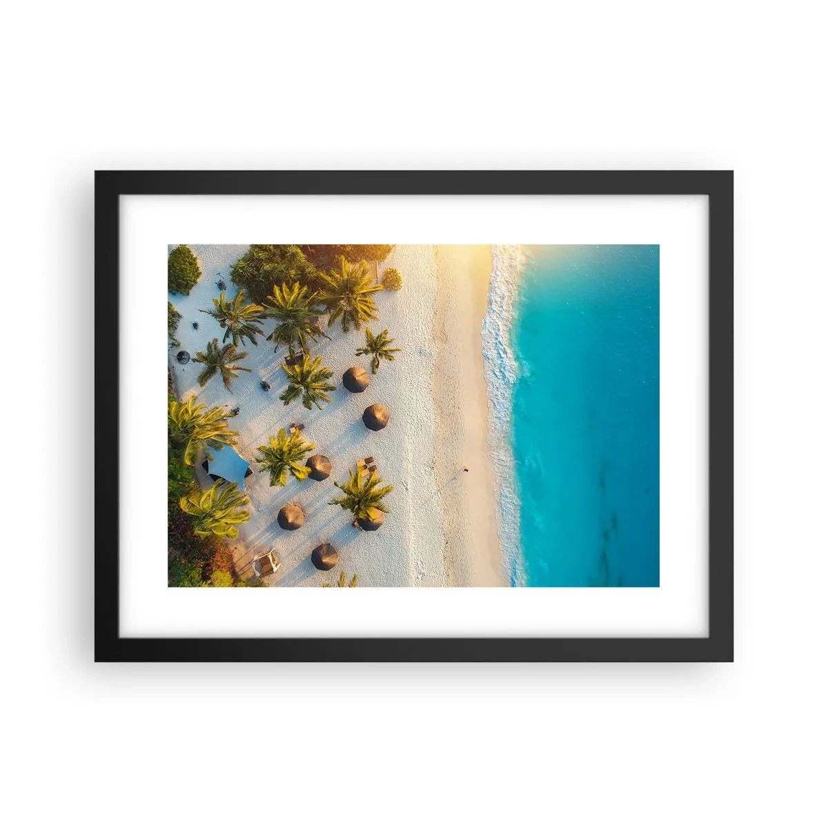 Poster în ramă neagră - Bun venit în paradis - 40x30 cm