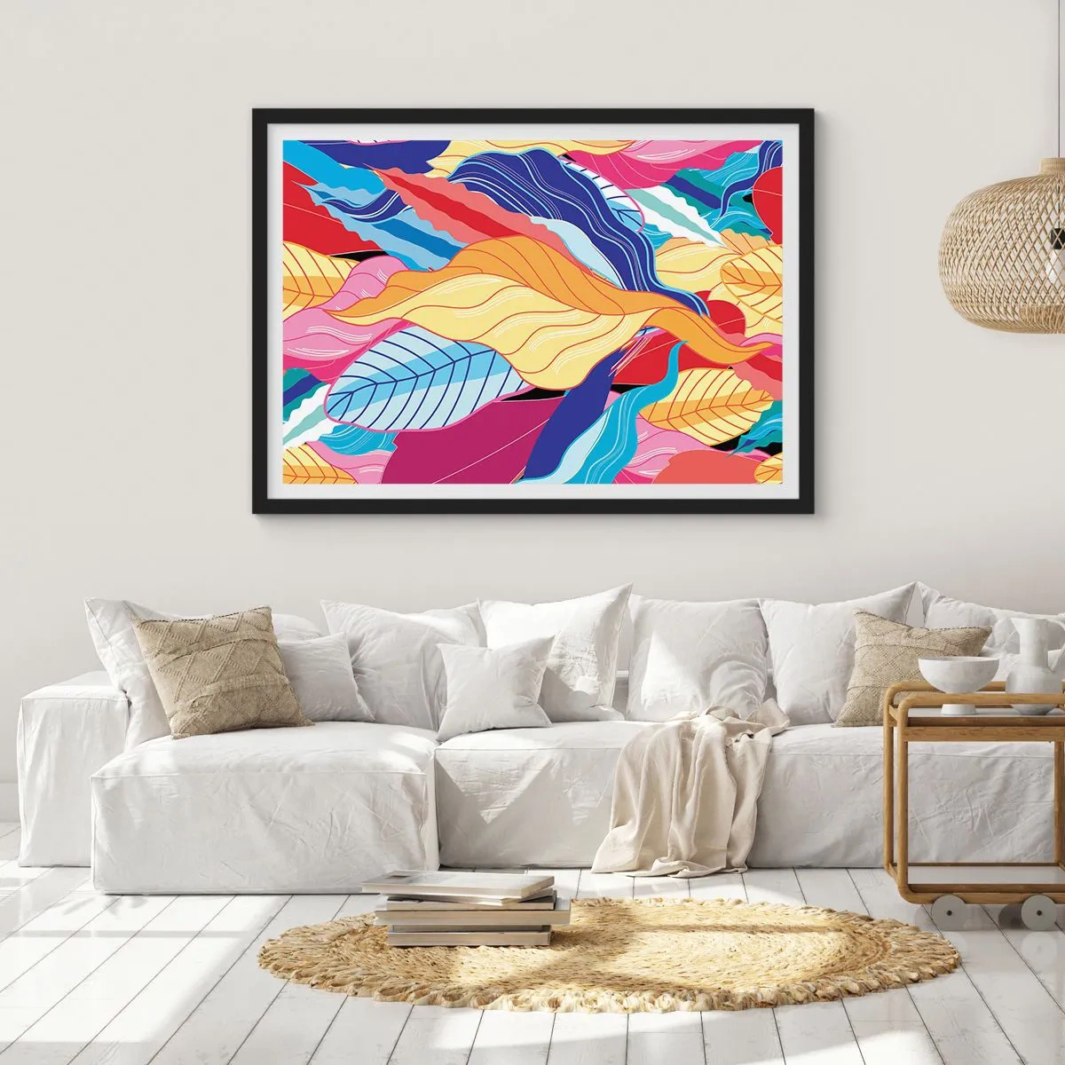 Poster în ramă neagră - O dezordine colorată - 100x70 cm