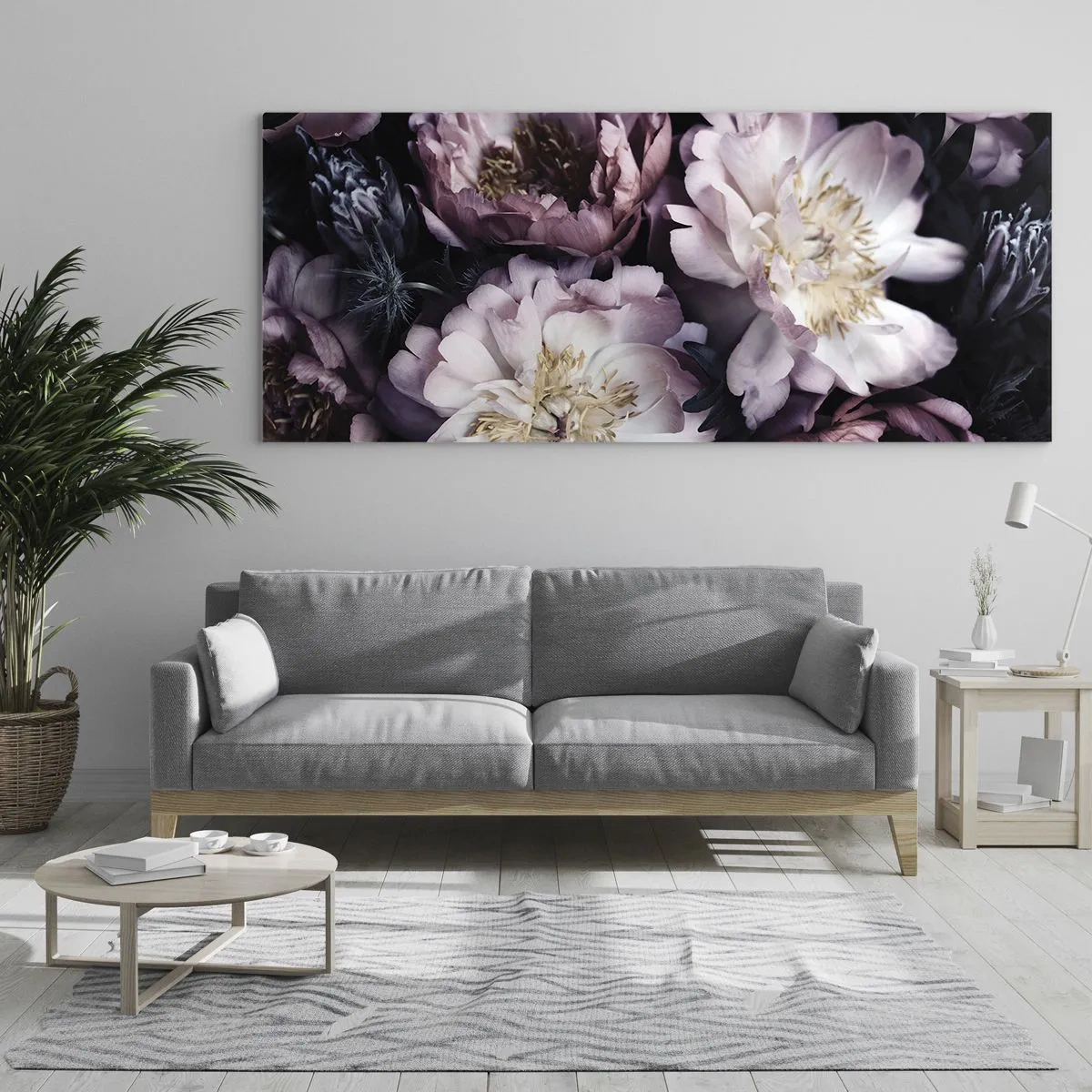 Tablou pe sticlă - Buchet în stil vechi - 120x50 cm