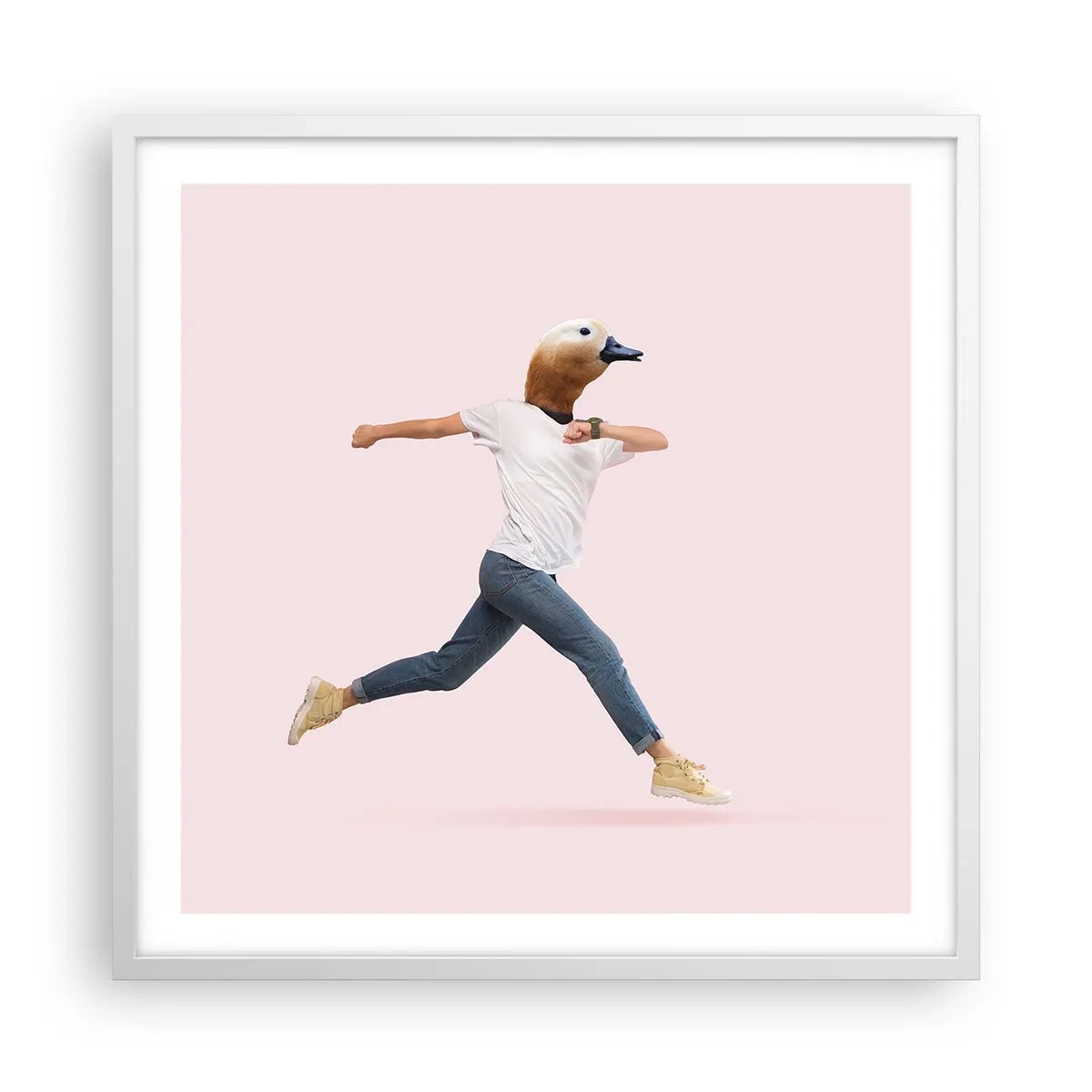 Poster în ramă albă - Un strop de absurditate - 60x60 cm