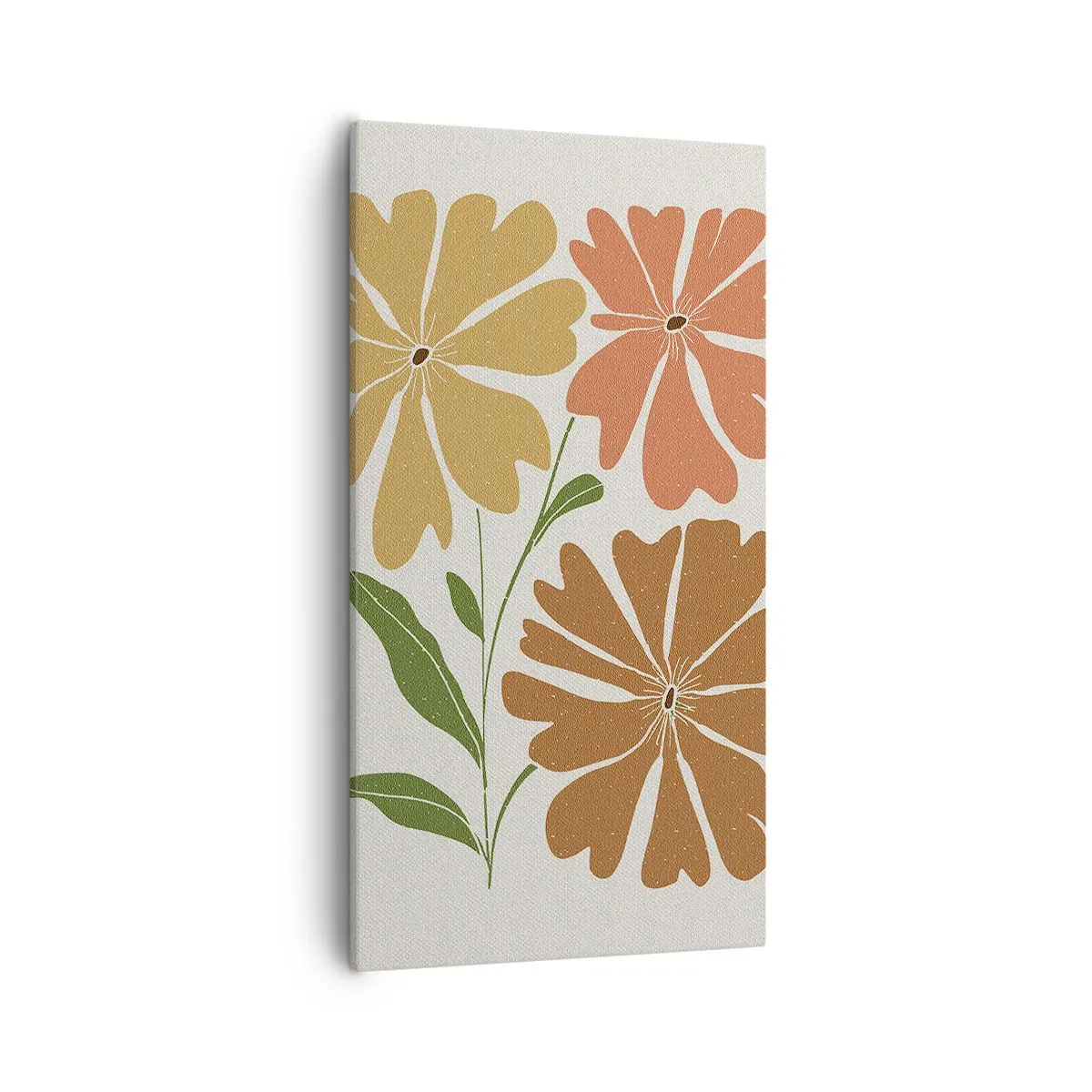 Tablou pe pânză - Natură și geometrie - 55x100 cm