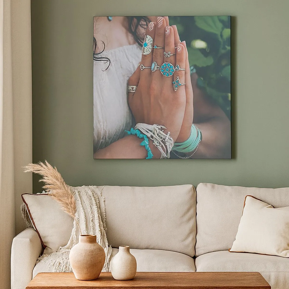 Tablou pe pânză - Bine ați venit în centrul ființei - 30x30 cm