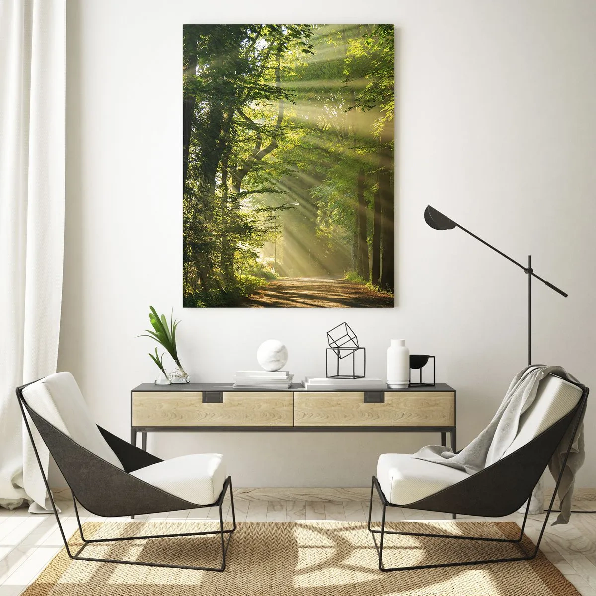Tablou pe sticlă - Moment de pădure - 50x70 cm