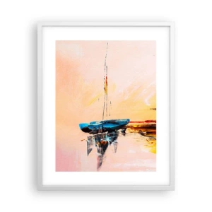 Poster în ramă albă - O seară în golf - 40x50 cm