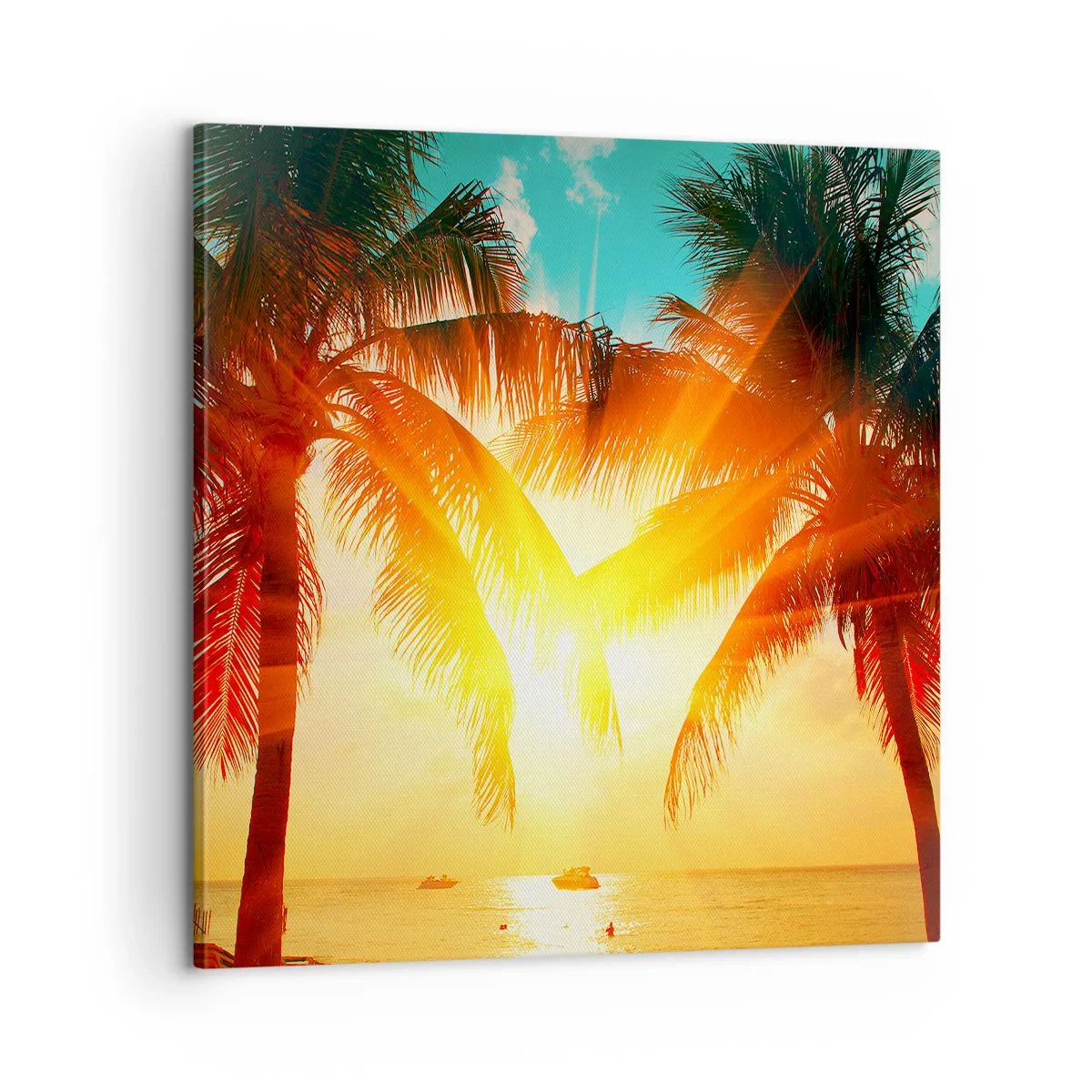 Tablou pe pânză - Cuplu exotic - 60x60 cm