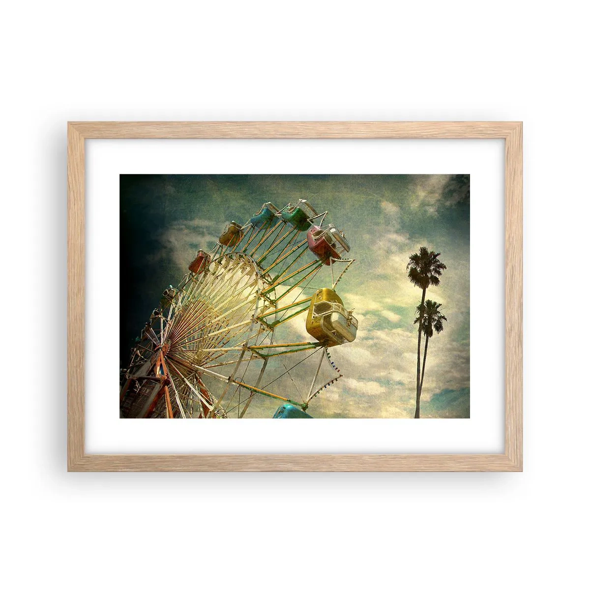 Poster în ramă de stejar deschis - Hai la distracție… - 40x30 cm