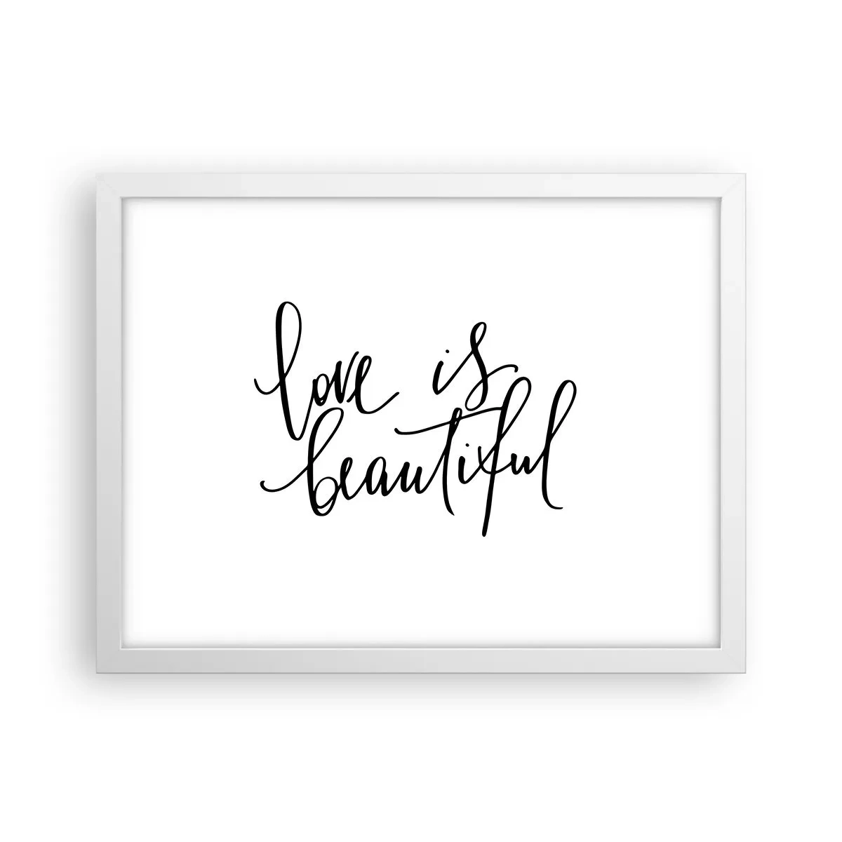 Poster în ramă albă - Citiți și repetați - 40x30 cm