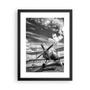 Poster în ramă neagră - Abia aștept! - 30x40 cm