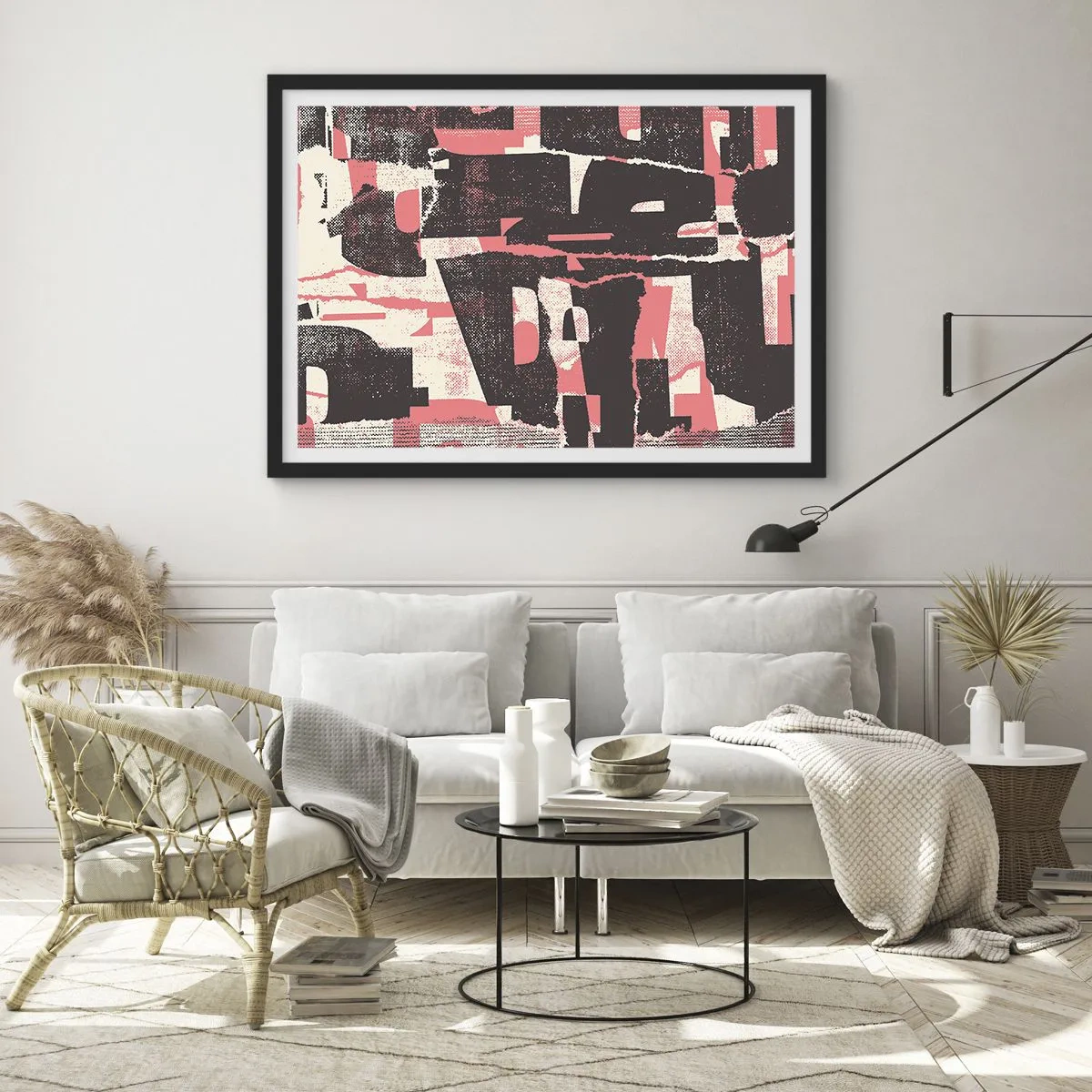 Poster în ramă neagră - Toată această agitație - 70x50 cm