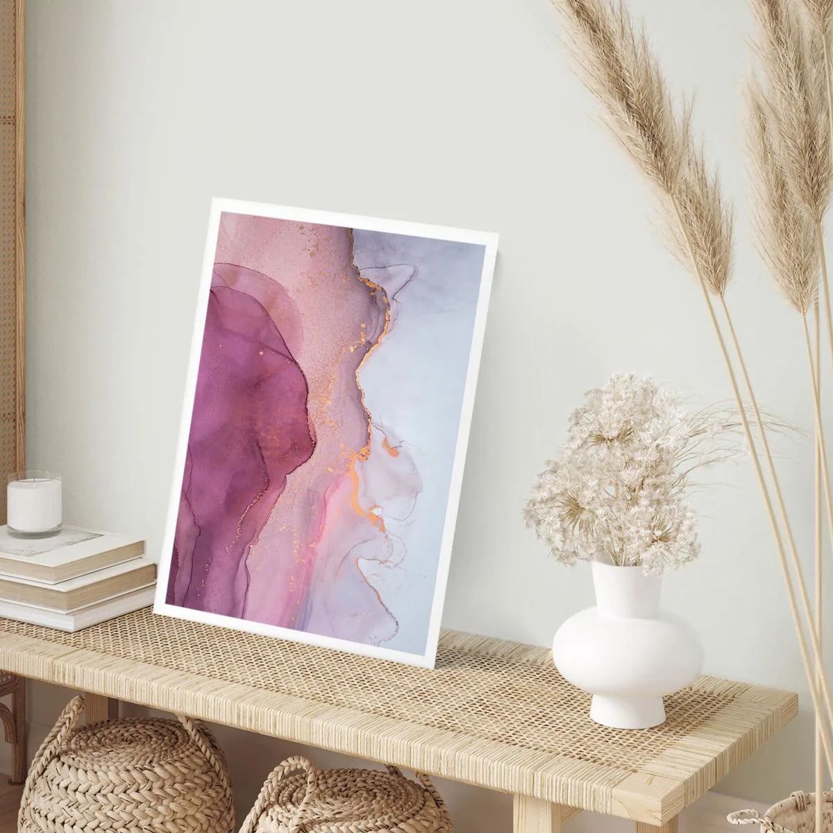 Poster - Valuri de liliac și violet - 40x50 cm