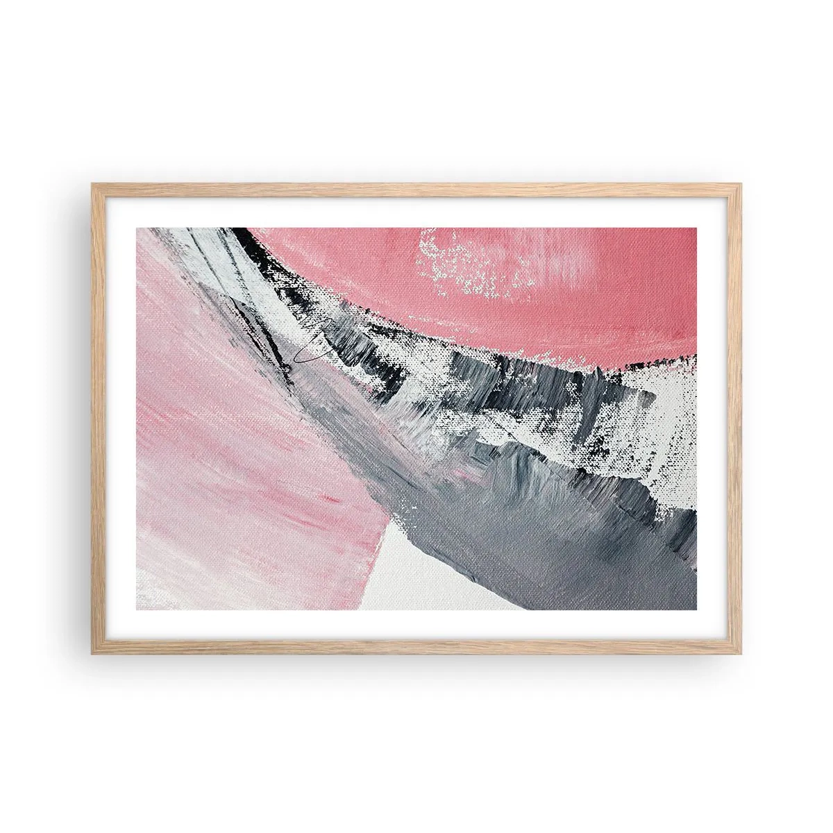 Poster în ramă de stejar deschis - Compoziție adaptată - 70x50 cm