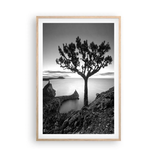 Poster în ramă de stejar deschis - Liniște până la orizont - 61x91 cm