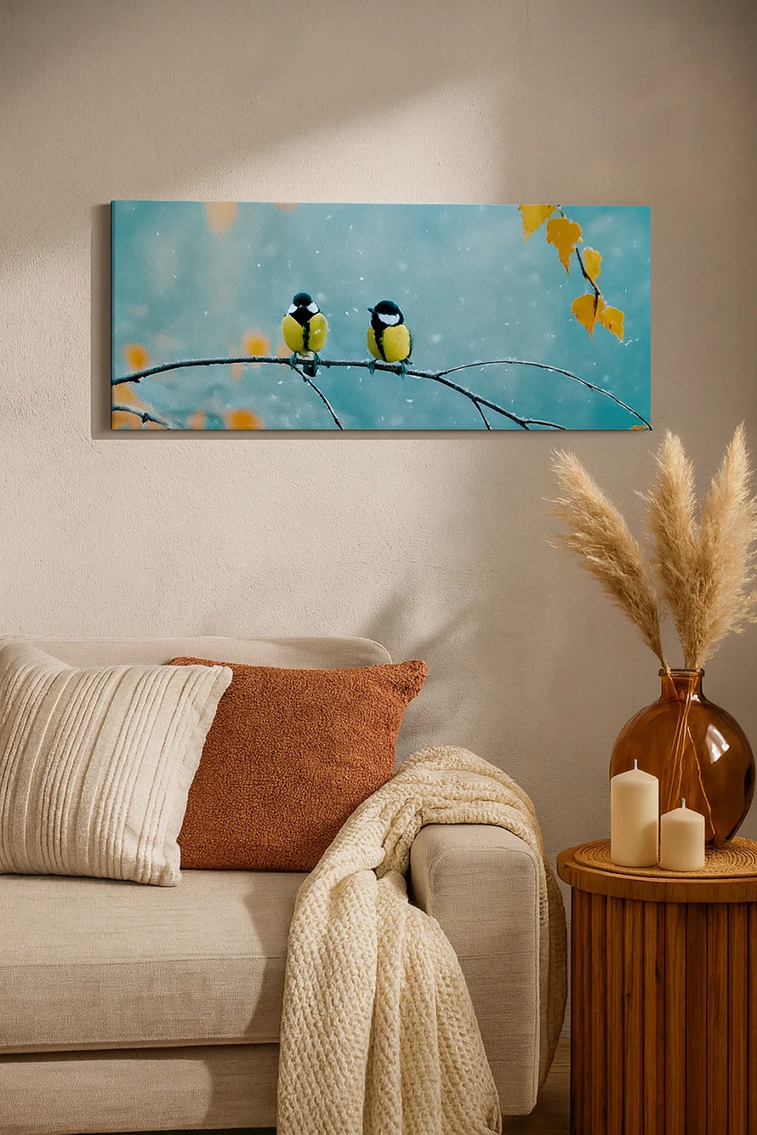 Tablou pe pânză - Bârfele păsărilor - 30x30 cm