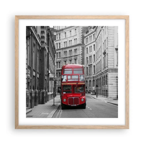 Poster în ramă de stejar deschis - Viața de zi cu zi nu trebuie să fie gri - 50x50 cm