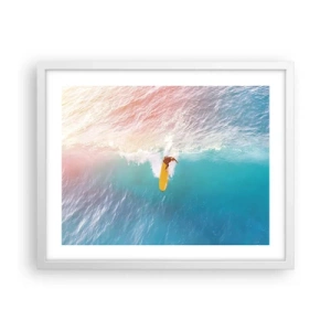 Poster în ramă albă - Călărețul oceanului - 50x40 cm