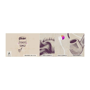 Mostră tapet Premium Canvas - Un bărbat adevărat? - Om, Abstracția, țeavă - 100x30 cm