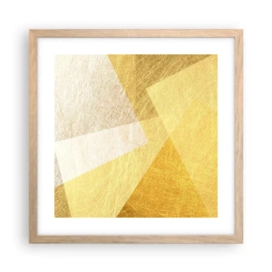 Poster în ramă de stejar deschis - Vremea de geometrie - 40x40 cm
