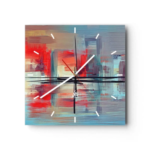 Ceas de perete - Ceas pe sticlă - Peisaj dintr-o dimensiune necunoscută - 40x40 cm