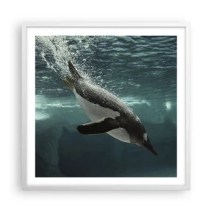 Poster în ramă albă - Bun venit în lumea mea - 60x60 cm