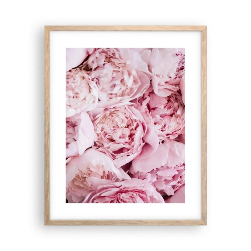 Poster în ramă de stejar deschis - Îmbrățișate și parfumate - 40x50 cm