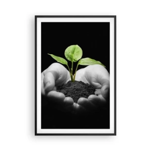 Poster în ramă neagră - Iubesc natura, o protejez - 61x91 cm