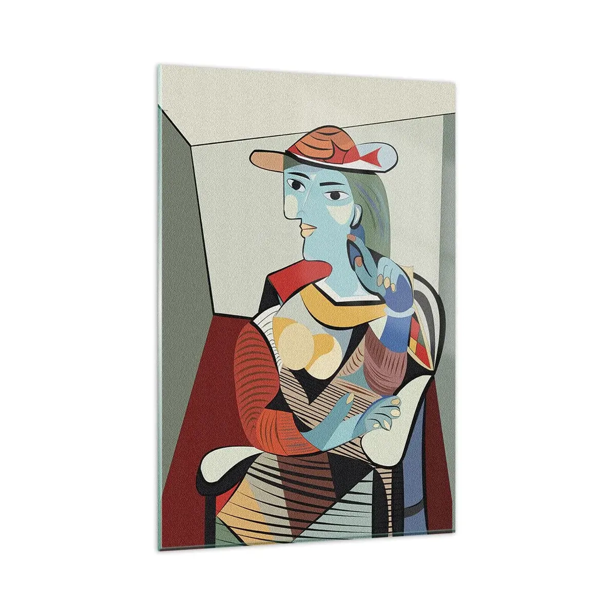 Tablou pe sticlă - Prin ochii lui Picasso - 80x120 cm