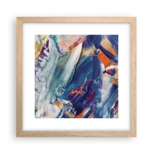 Poster în ramă de stejar deschis - Confuzie de culori - 30x30 cm