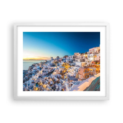 Poster în ramă albă - Esența grecității - 50x40 cm
