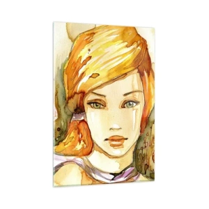 Tablou pe sticlă - Privirea de smarald care reduce la tăcere furia - 80x120 cm