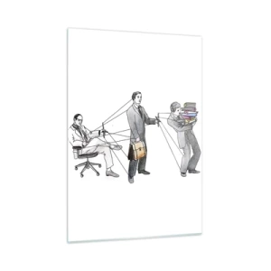 Tablou pe sticlă - Fiecare are stăpânul său - 50x70 cm