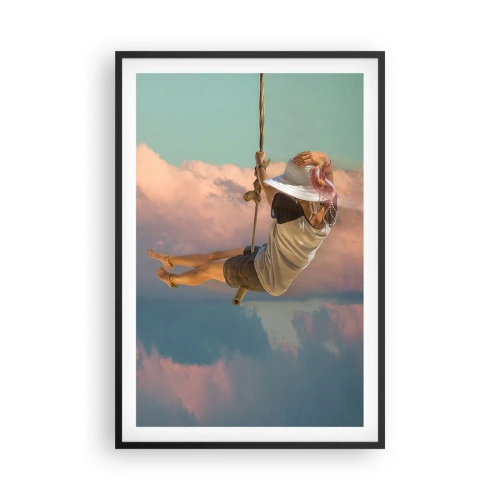 Poster în ramă neagră - Distracție în nori - 61x91 cm