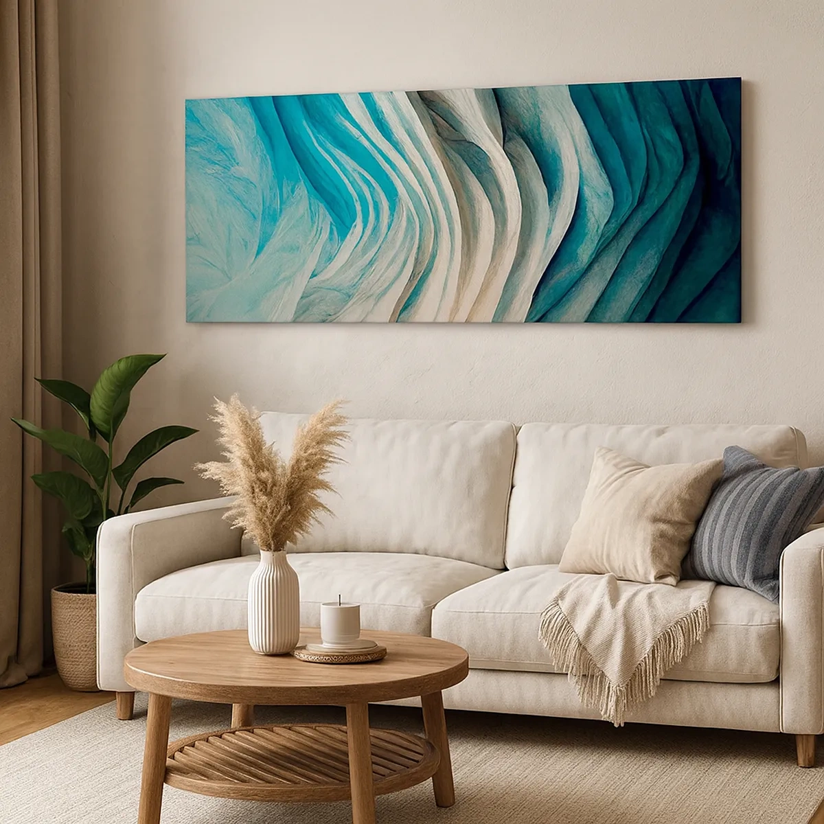 Tablou pe pânză - Insațiabilitate albastră - 30x30 cm