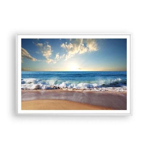 Poster în ramă albă - Mișcare și liniște în același timp - 100x70 cm