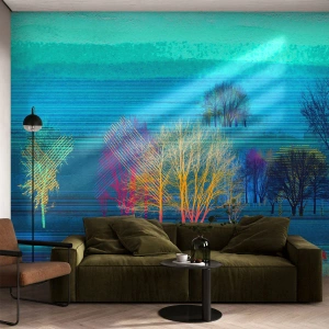 Tapet Autoadeziv Deluxe Sticker - Un peisaj pieptănat - Peisaj, pădure, Abstracția - 200x140 cm