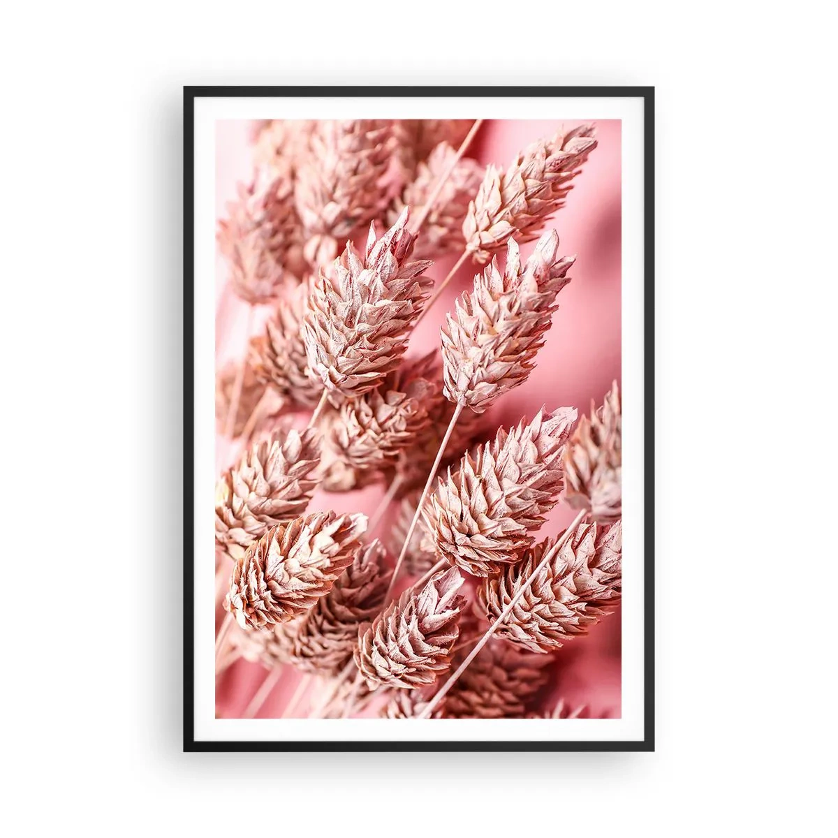 Poster în ramă neagră - Cascadă florală în roz - 70x100 cm