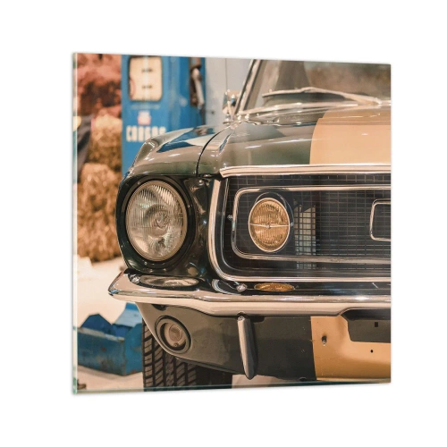 Tablou pe sticlă - Întâlnire cu o legendă - 60x60 cm