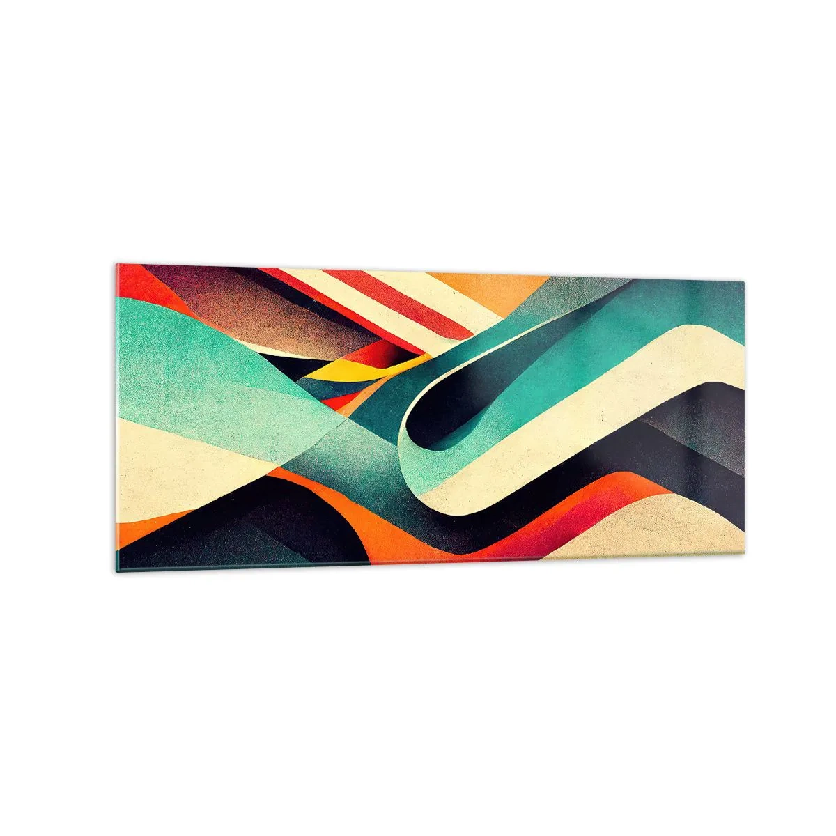 Tablou pe sticlă - Compoziție intensă - 120x50 cm