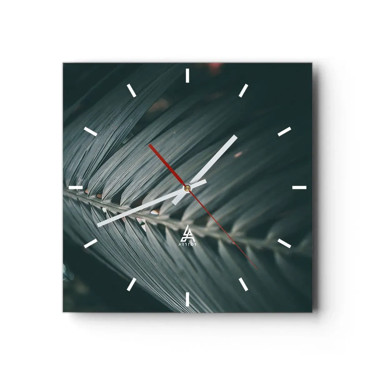 Ceas de perete - Ceas pe sticlă - Precizia naturii - 40x40 cm