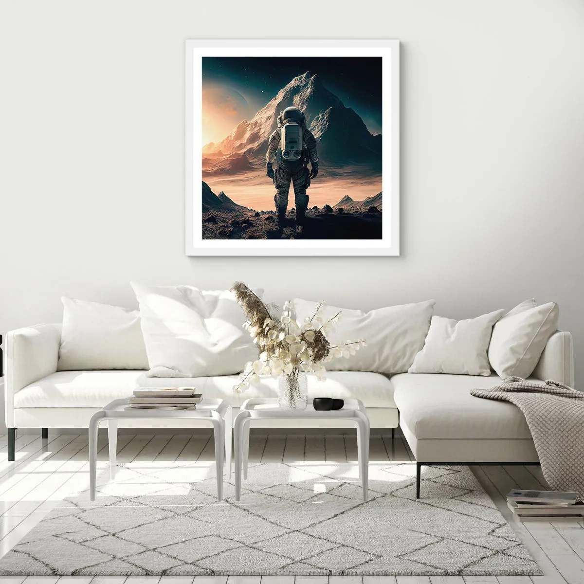 Poster în ramă albă - O nouă provocare - 30x30 cm