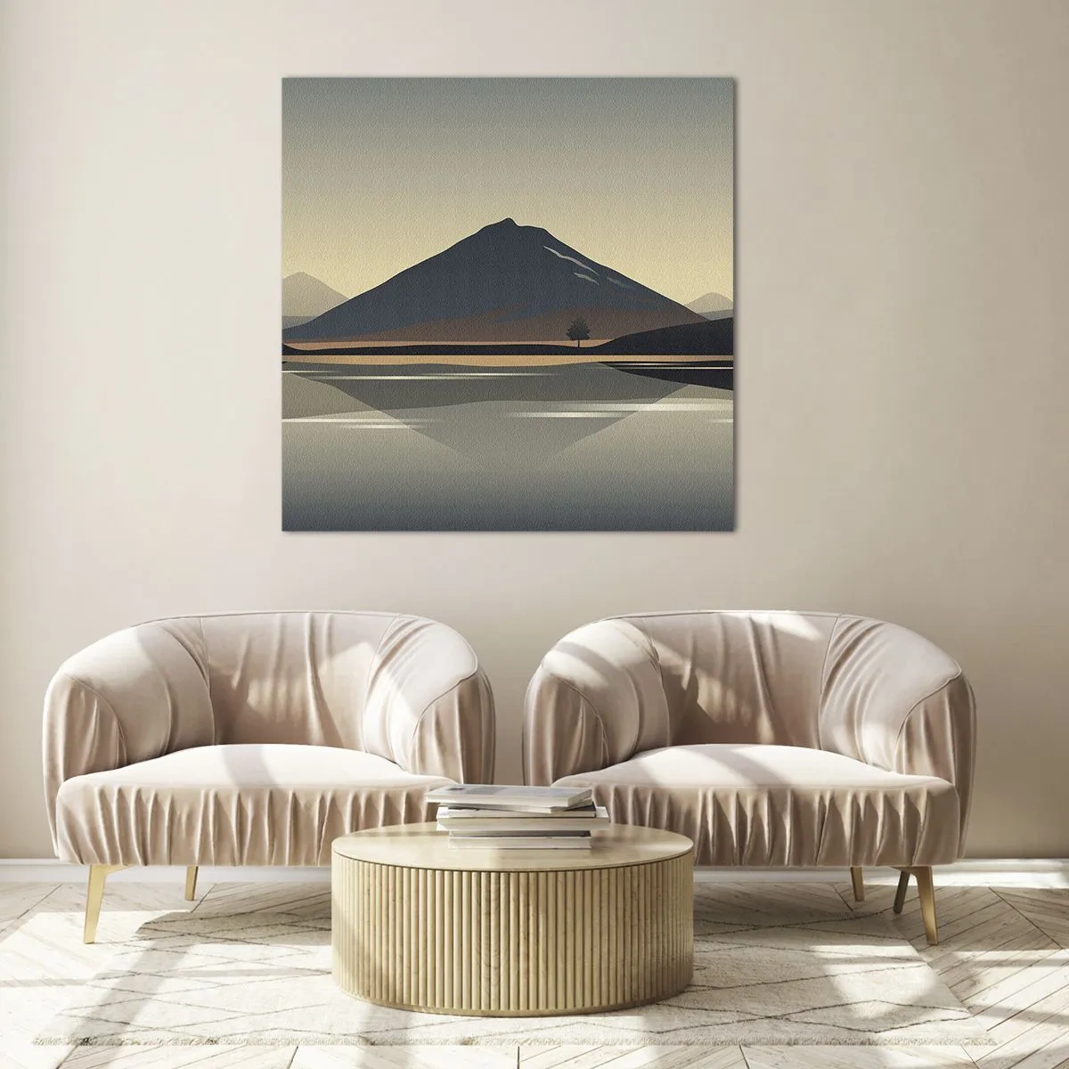 Tablou pe sticlă - În oglindă - 60x60 cm