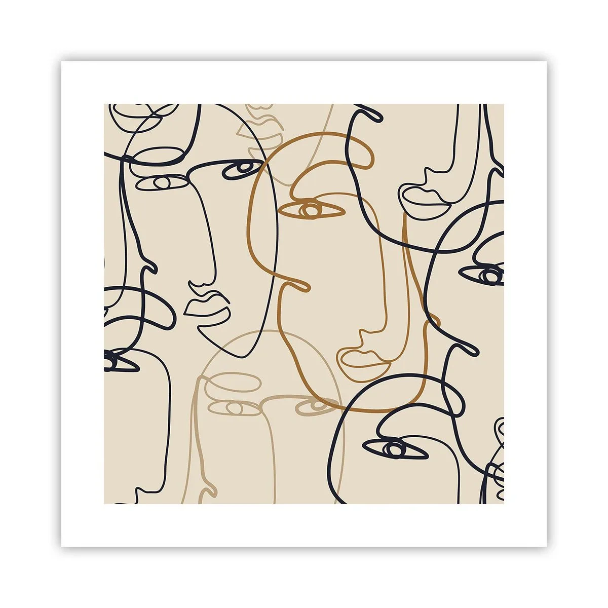 Poster - Portret multiplicat - 40x40 cm