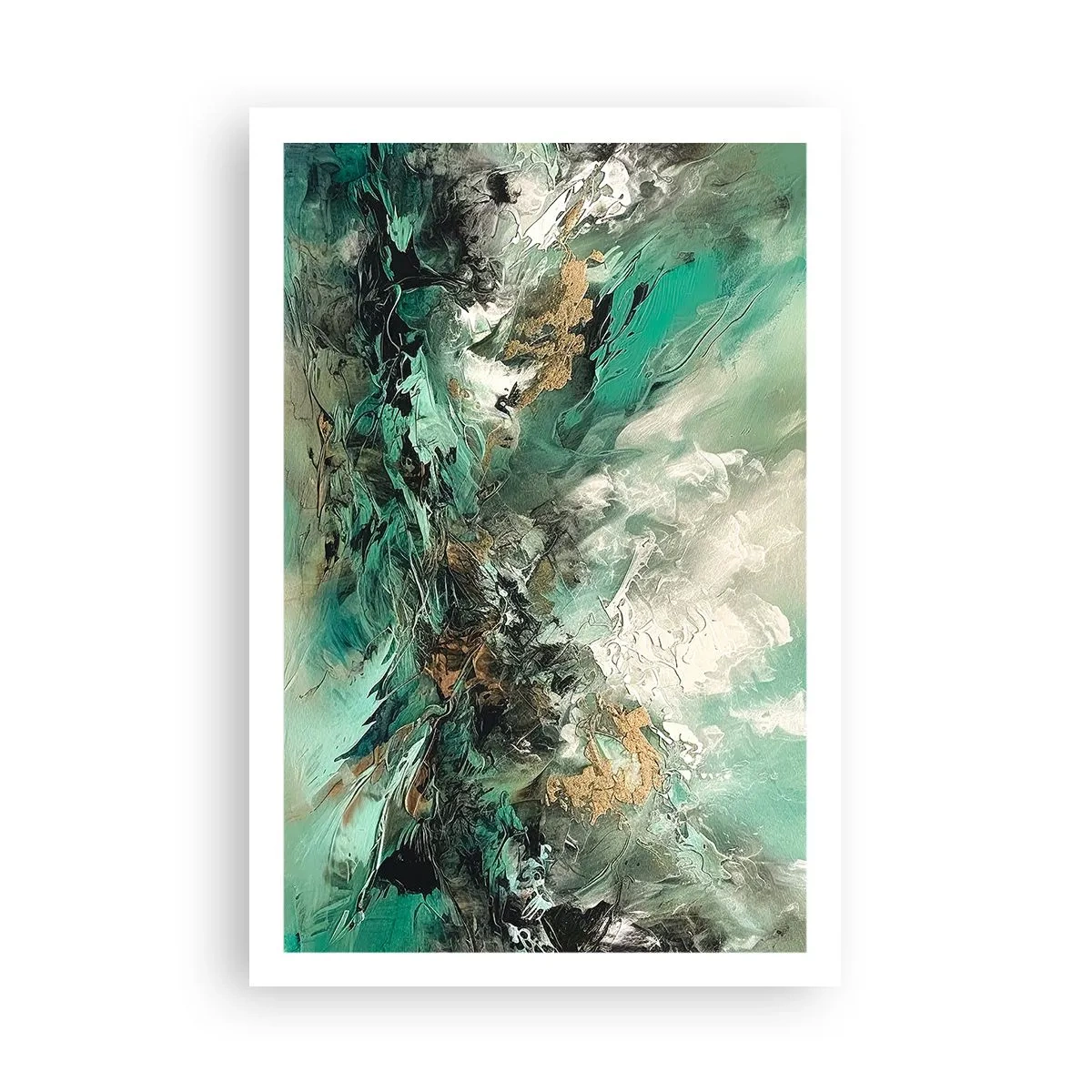 Poster - Fierbere negru-smarald - 61x91 cm