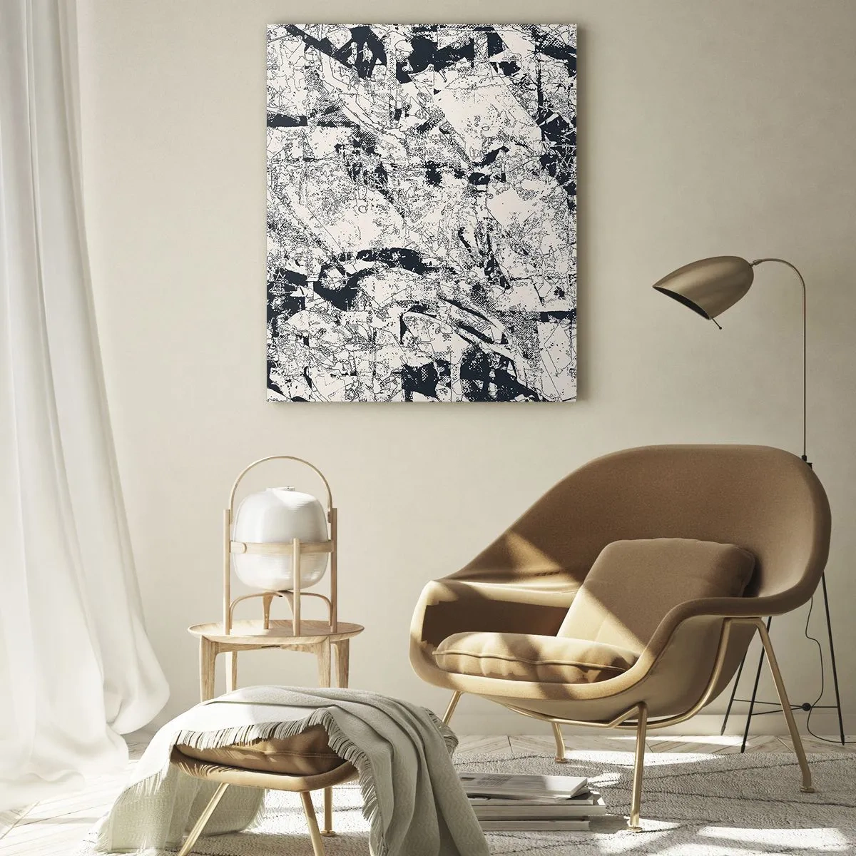 Tablou pe sticlă - Întrepătrunderea contrariilor - 50x70 cm