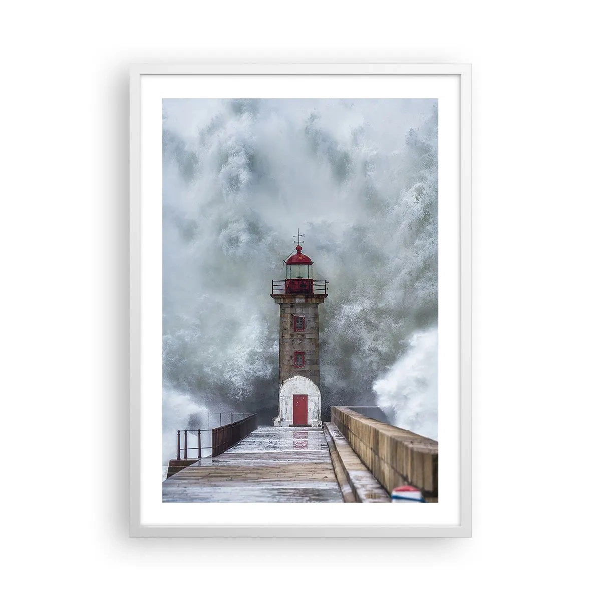 Poster în ramă albă - Zgomotul apelor, sunetul vântului - 50x70 cm