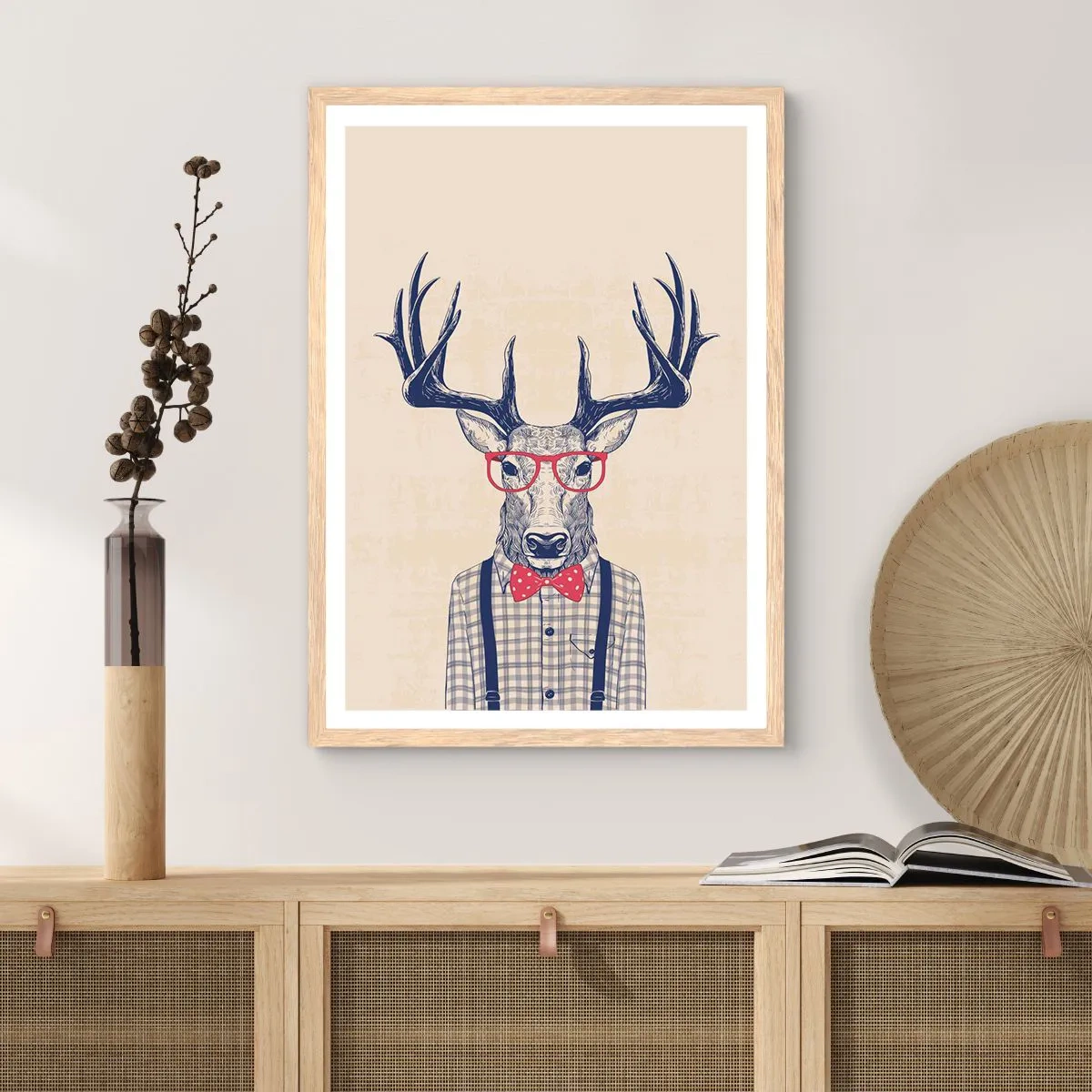 Poster în ramă de stejar deschis - O extravaganță jucăușă - 30x40 cm