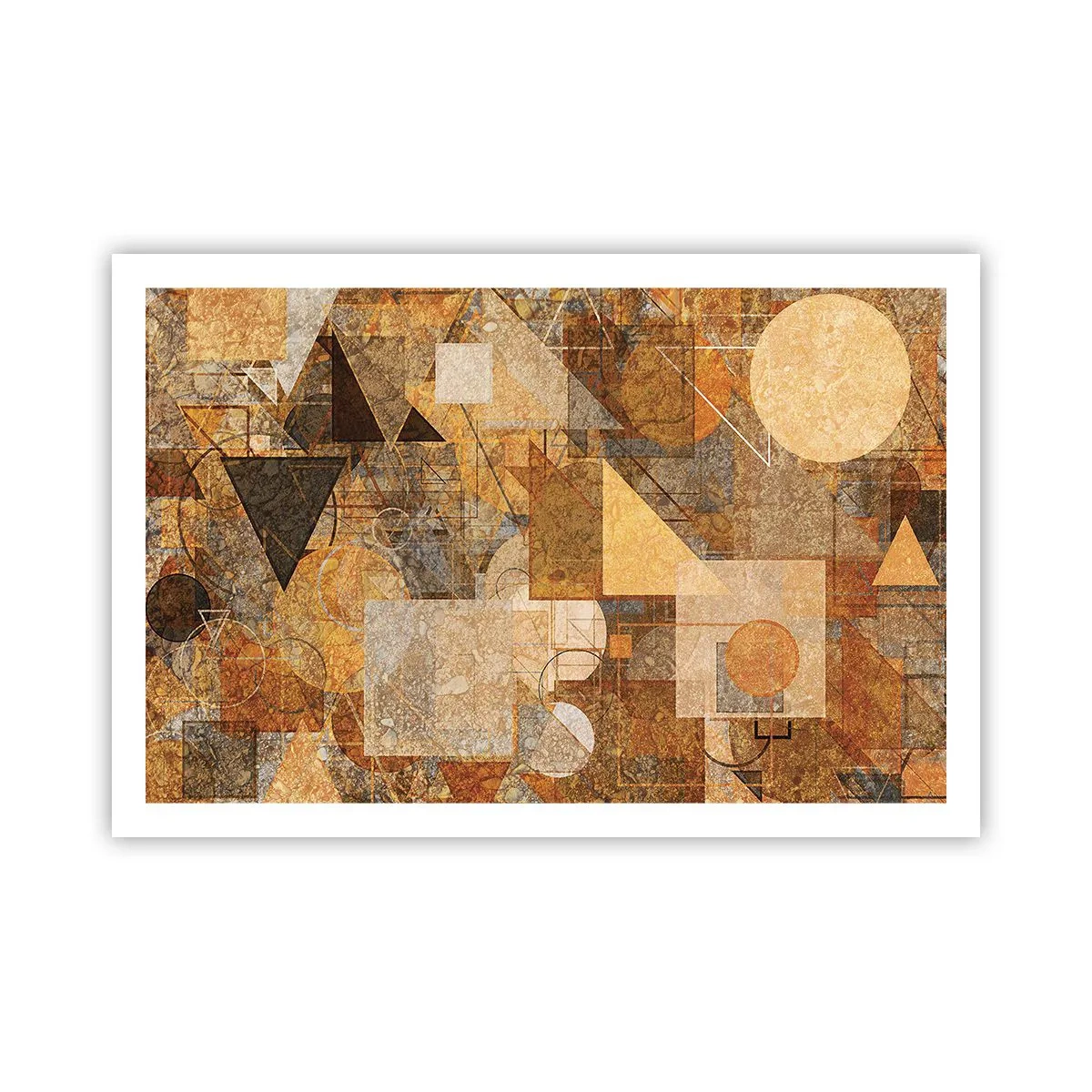 Poster - Studiu cubist de bronz - 91x61 cm