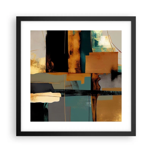 Poster în ramă neagră - Abstracția - lumină și umbră - 40x40 cm